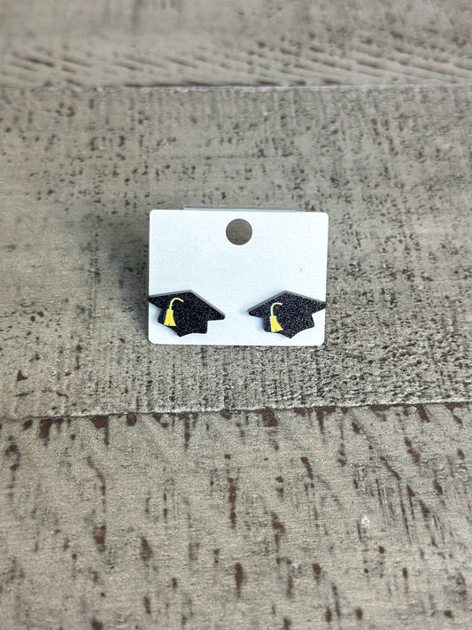 "Graduation Caps" Stud Earrings