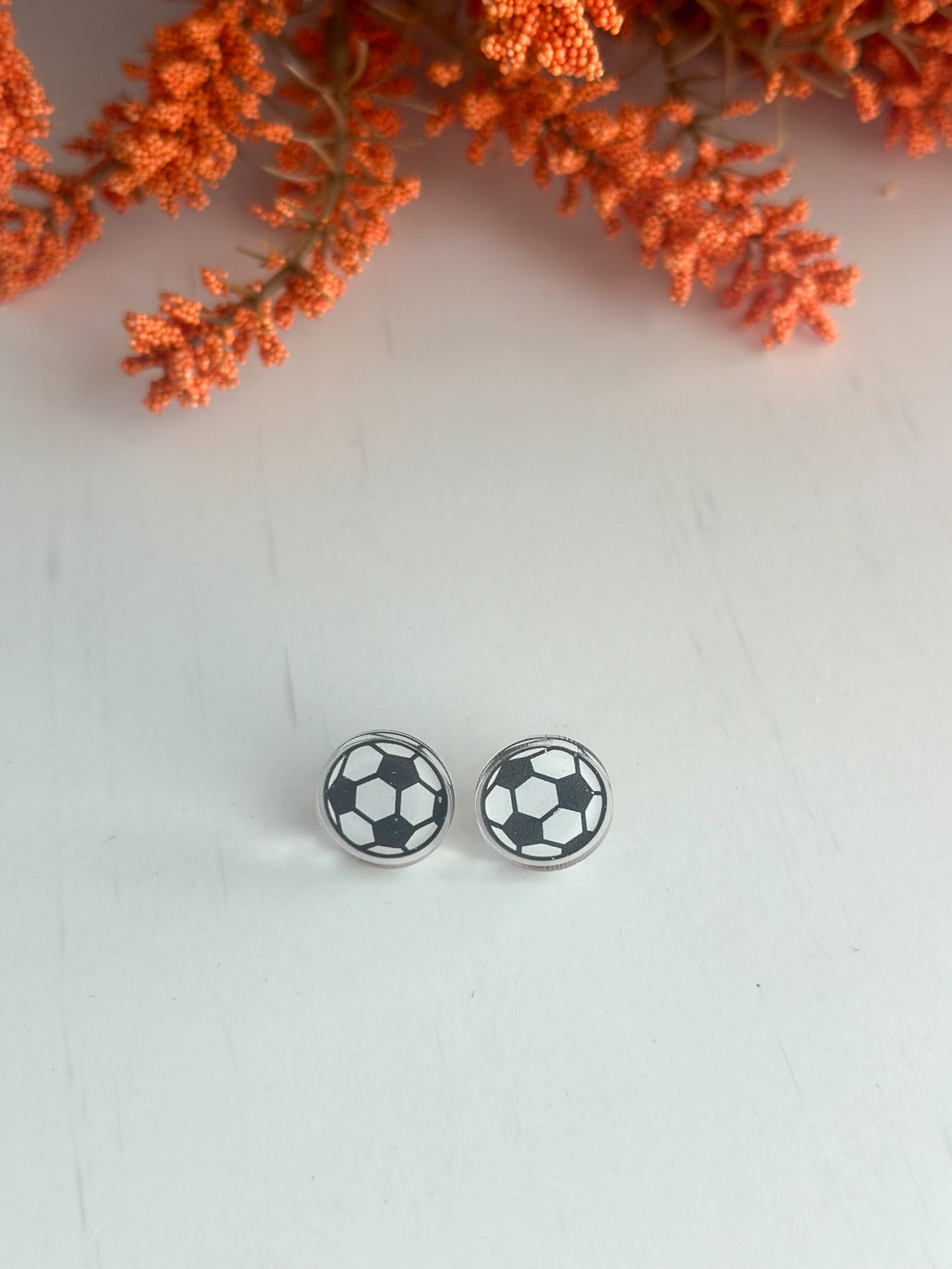 Soccer Stud Earrings