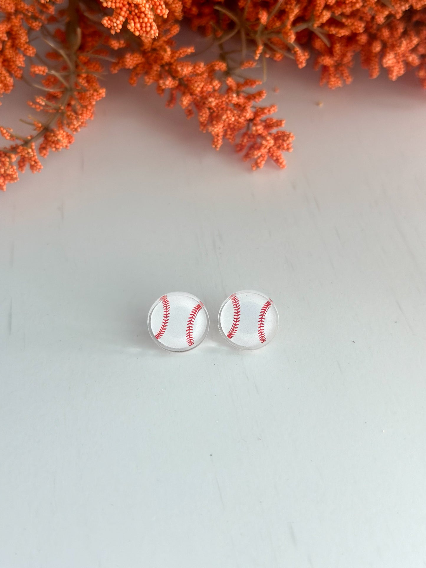 Baseball Stud Earrings