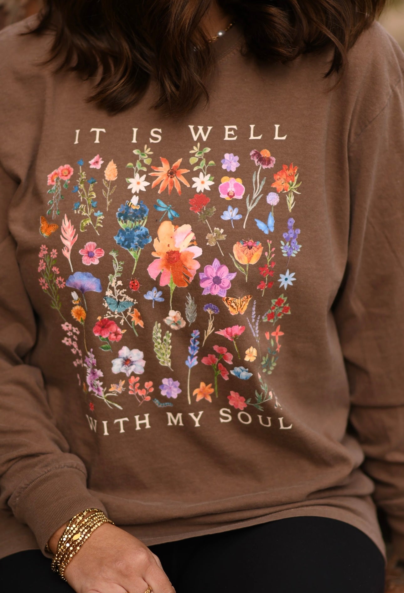 It Is Well With My Soul Floral Tee/Long Sleeve Tee - OEC