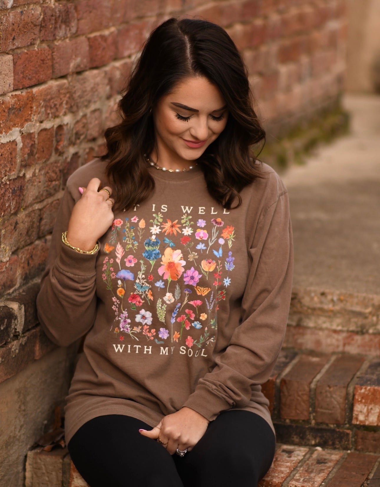 It Is Well With My Soul Floral Tee/Long Sleeve Tee - OEC