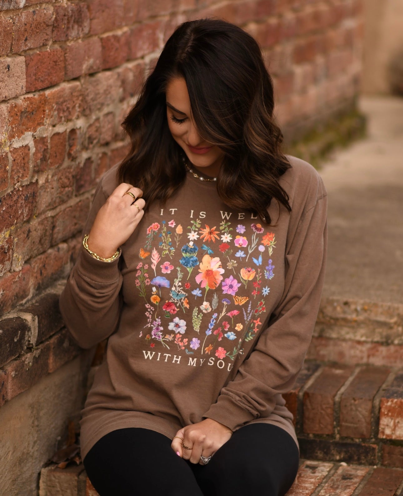 It Is Well With My Soul Floral Tee/Long Sleeve Tee - OEC