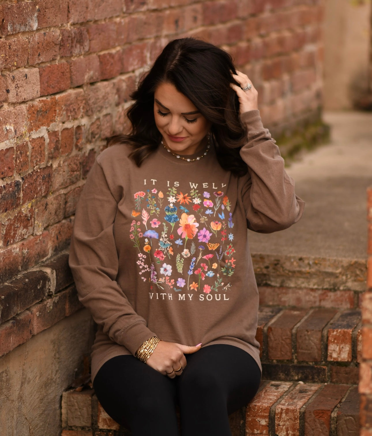 It Is Well With My Soul Floral Tee/Long Sleeve Tee - OEC