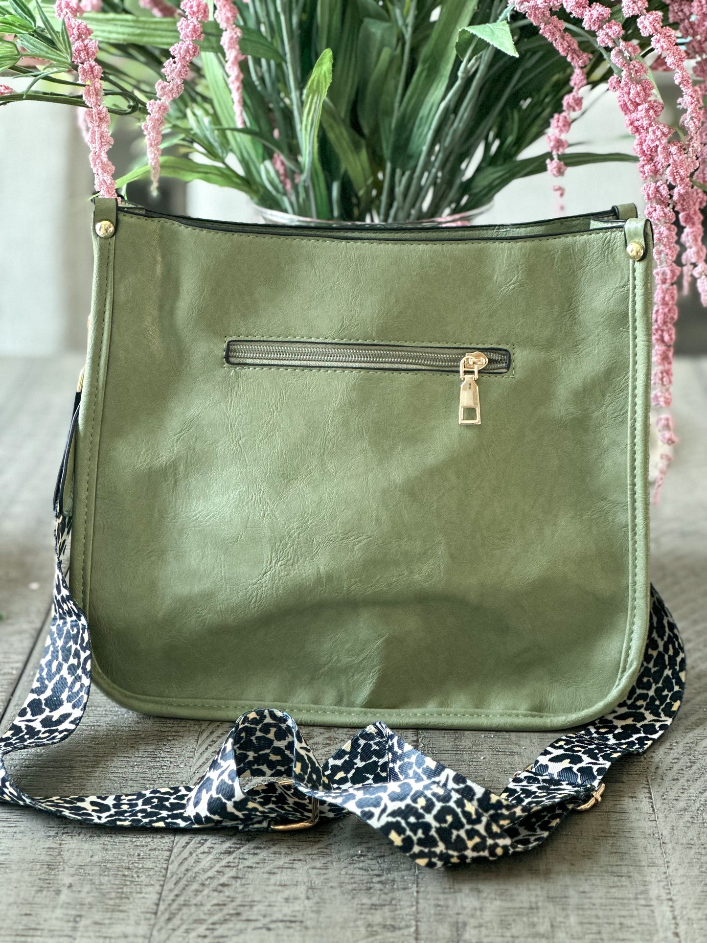 Large Crossbody Purse "Green"